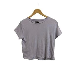 WSLY Bowery Boxy‎ tee lavender short sleeve crop top size XS $70